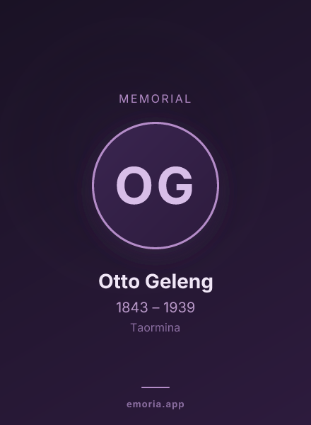 Memorial portrait of Otto Geleng