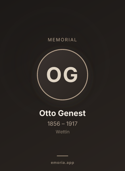 Memorial portrait of Otto Genest