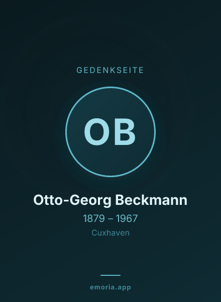 Gedenkportrait von Otto-Georg Beckmann
