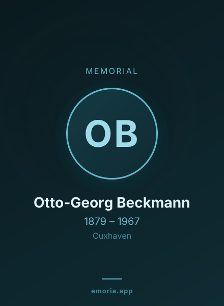 Memorial portrait of Otto-Georg Beckmann