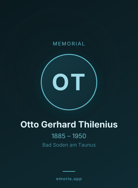 Memorial portrait of Otto Gerhard Thilenius
