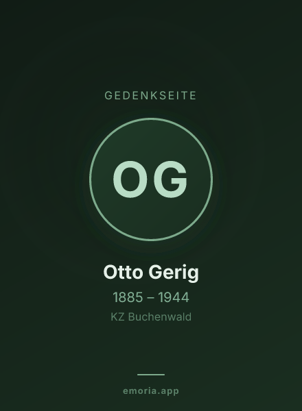 Gedenkportrait von Otto Gerig