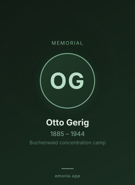 Memorial portrait of Otto Gerig