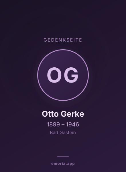 Gedenkportrait von Otto Gerke