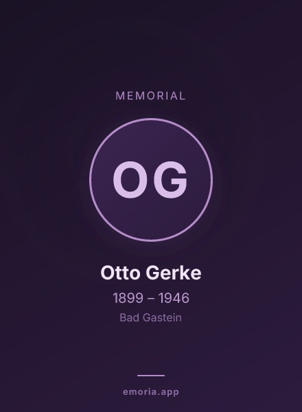 Memorial portrait of Otto Gerke