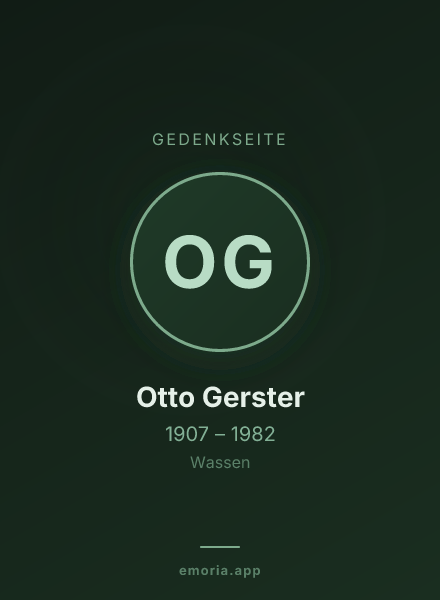 Gedenkportrait von Otto Gerster
