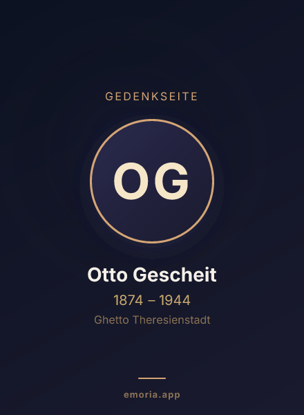 Gedenkportrait von Otto Gescheit
