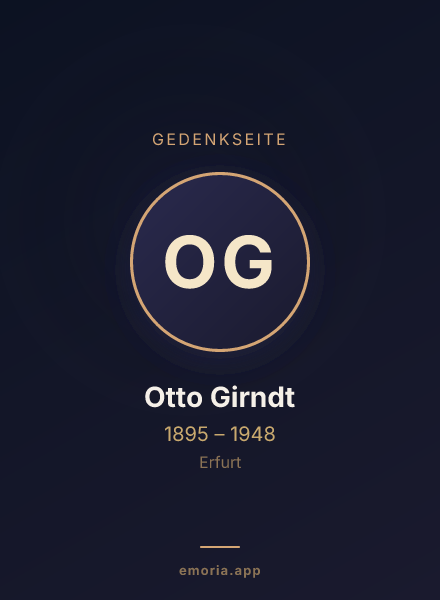 Gedenkportrait von Otto Girndt