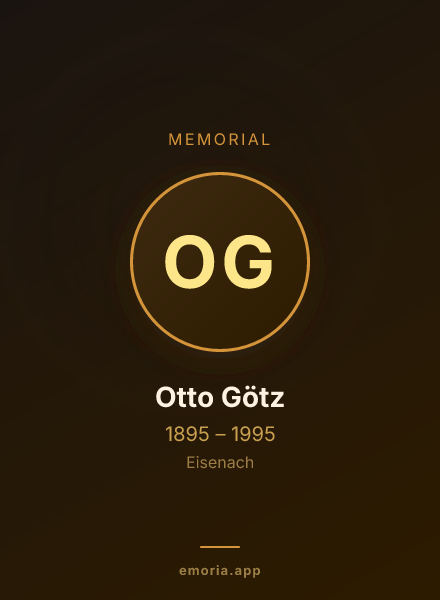 Memorial portrait of Otto Götz