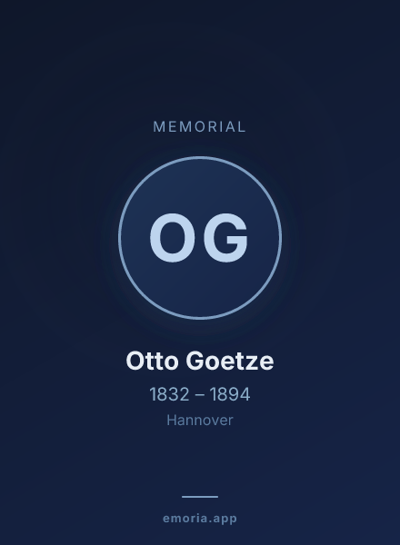 Memorial portrait of Otto Goetze