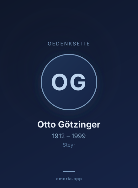 Gedenkportrait von Otto Götzinger