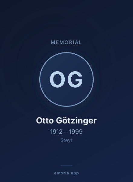 Memorial portrait of Otto Götzinger