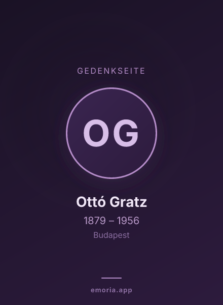 Gedenkportrait von Ottó Gratz