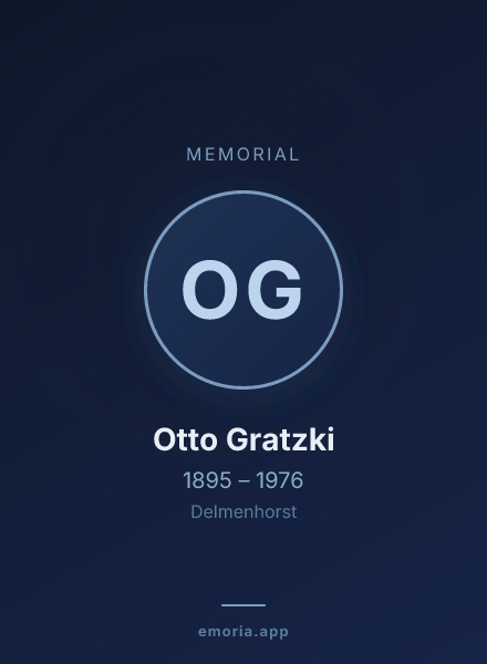 Memorial portrait of Otto Gratzki
