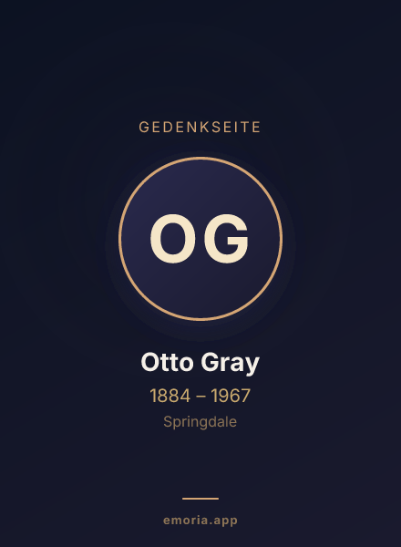 Gedenkportrait von Otto Gray