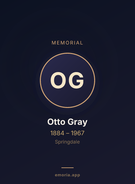 Memorial portrait of Otto Gray