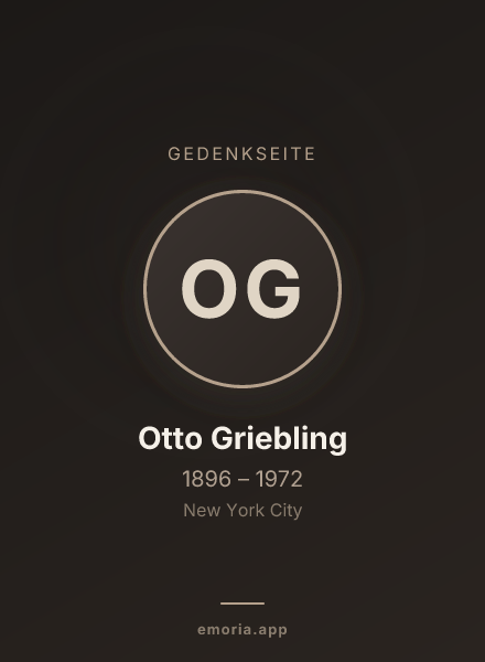 Gedenkportrait von Otto Griebling