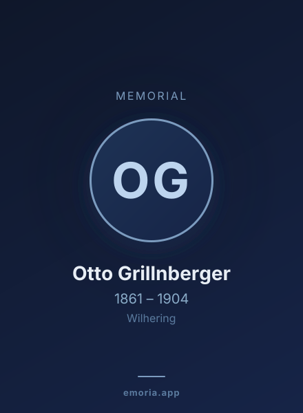 Memorial portrait of Otto Grillnberger