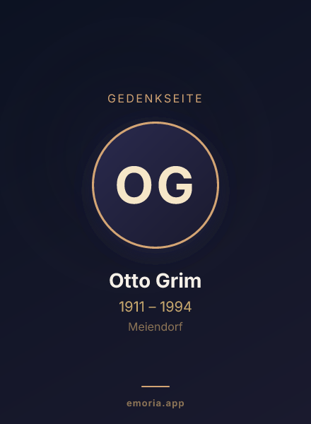 Gedenkportrait von Otto Grim