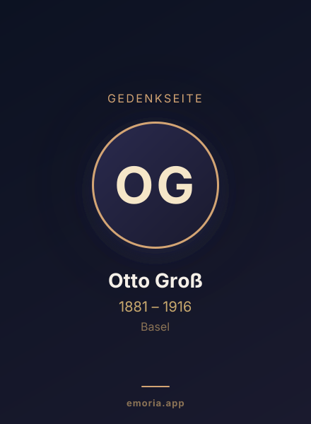 Gedenkportrait von Otto Groß