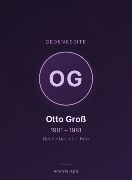 Gedenkportrait von Otto Groß
