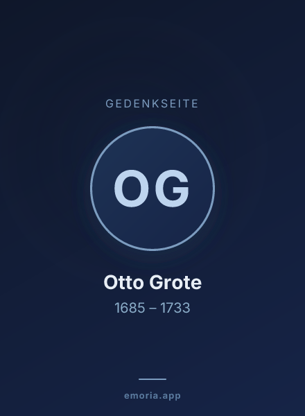 Gedenkportrait von Otto Grote