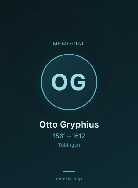 Memorial portrait of Otto Gryphius