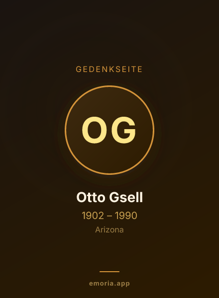 Gedenkportrait von Otto Gsell