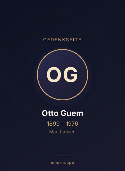 Gedenkportrait von Otto Guem