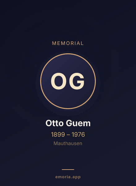 Memorial portrait of Otto Guem