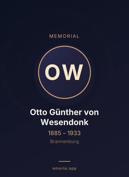 Memorial portrait of Otto Günther von Wesendonk