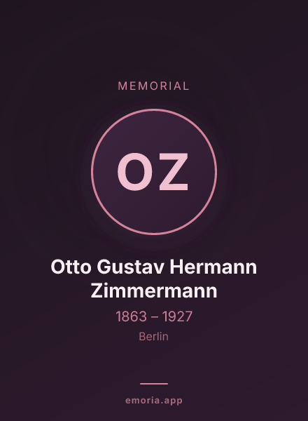 Memorial portrait of Otto Gustav Hermann Zimmermann