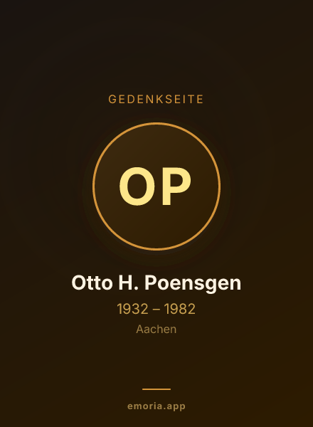 Gedenkportrait von Otto H. Poensgen