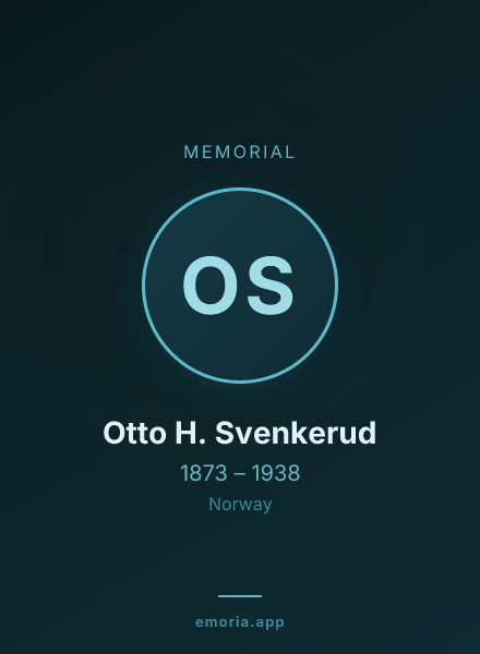 Memorial portrait of Otto H. Svenkerud