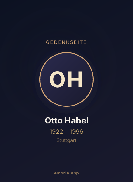 Gedenkportrait von Otto Habel