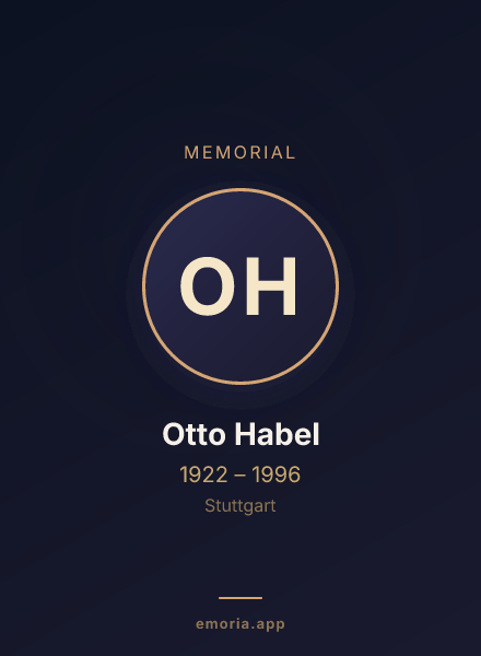 Memorial portrait of Otto Habel