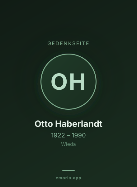 Gedenkportrait von Otto Haberlandt