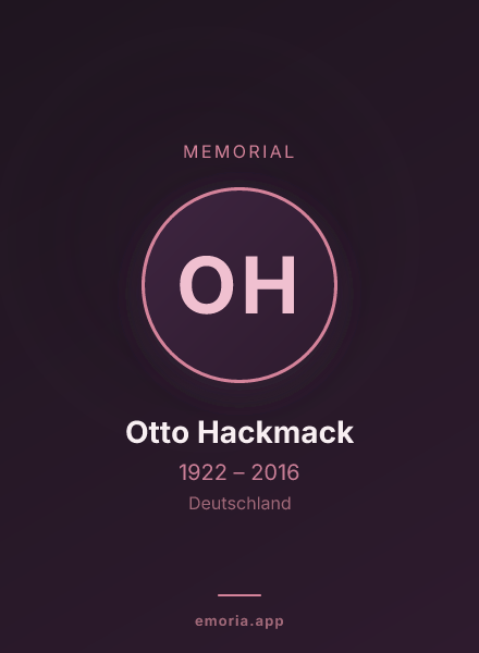 Memorial portrait of Otto Hackmack