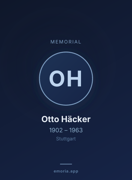 Memorial portrait of Otto Häcker