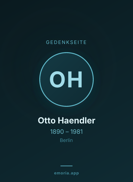 Gedenkportrait von Otto Haendler