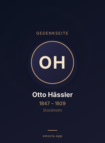 Gedenkportrait von Otto Hässler