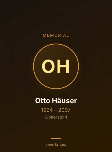 Memorial portrait of Otto Häuser