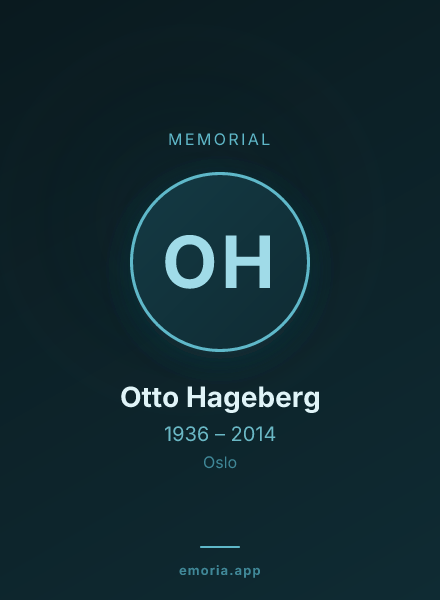 Memorial portrait of Otto Hageberg