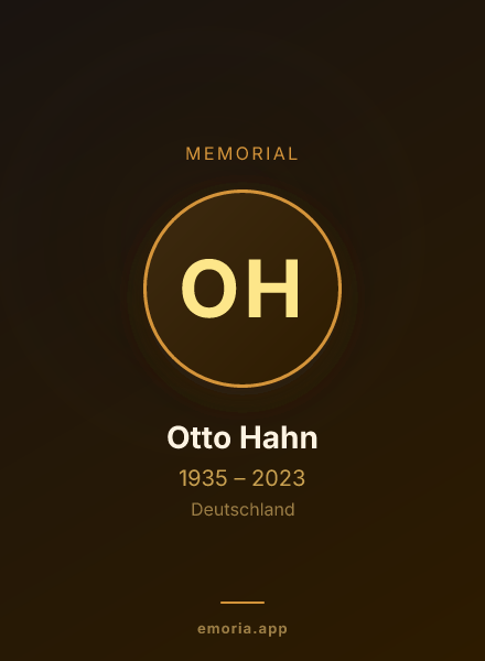 Memorial portrait of Otto Hahn