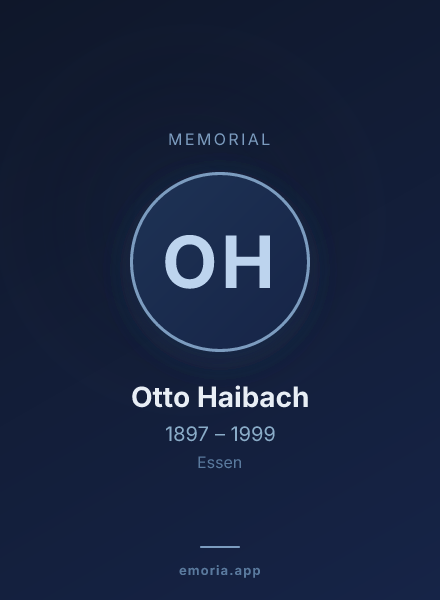 Memorial portrait of Otto Haibach
