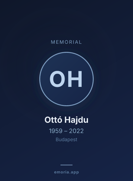 Memorial portrait of Ottó Hajdu