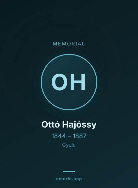 Memorial portrait of Ottó Hajóssy