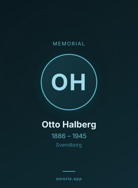 Memorial portrait of Otto Halberg