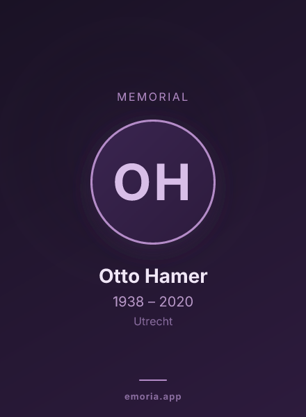 Memorial portrait of Otto Hamer