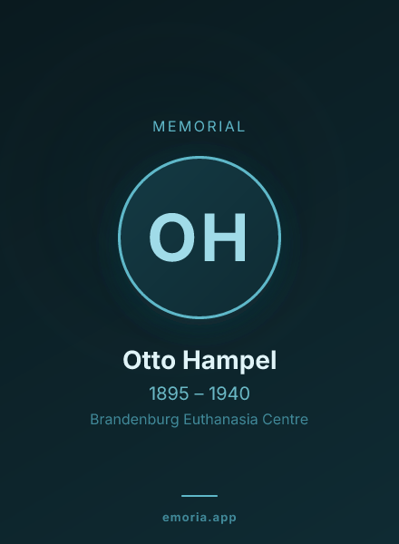 Memorial portrait of Otto Hampel